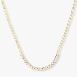 Melinda Maria Gold “Not Your Basic Samantha Tennis Necklace”